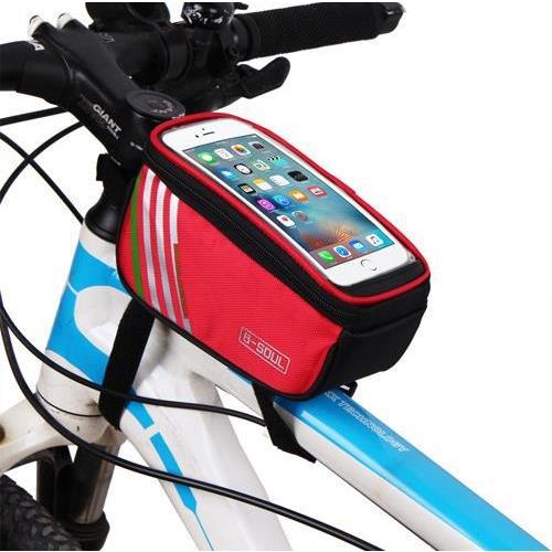 環球嚴選-B-SOUL山地車自行車觸屏手機包上管包手機袋前梁包馬鞍包騎行裝備