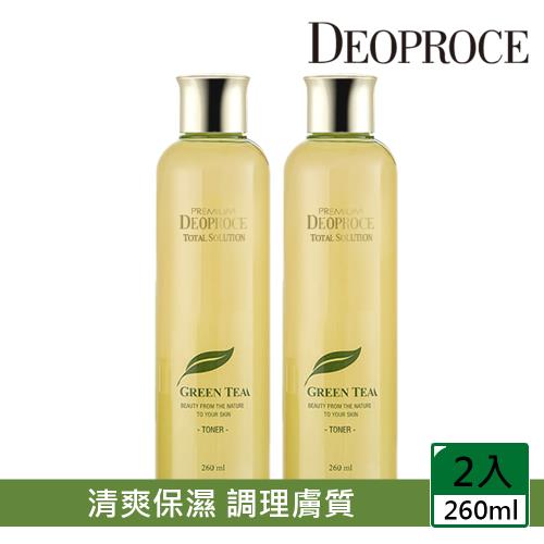 【韓國Deoproce】靚膚彈力保濕化妝水260 mlx2入(綠茶萃取 控油 清爽  細緻毛孔) 效期至:2026.03
