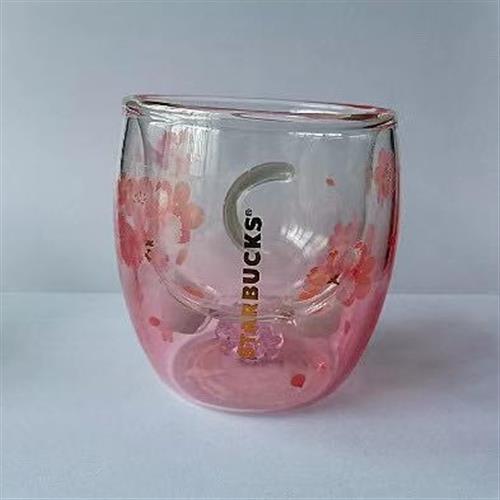 環球嚴選-網紅創意可愛小熊杯卡通雙層隔熱牛奶杯高硼玻璃雙層杯 - 顏色:貓尾容量:201-300ml