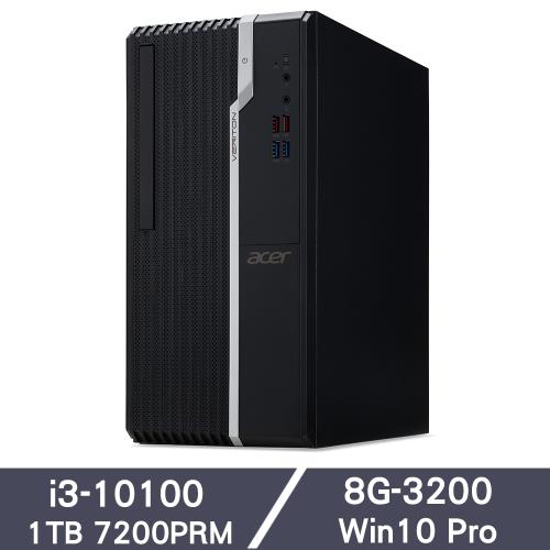 Acer宏碁 Veriton S 商用電腦 i3-10100/8GB/1T/Win 10 Pro/VS2680G