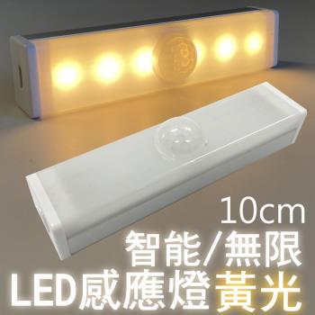 2支10cm智能暖黃燈 LED人體感應燈 磁吸燈 LED燈 小夜燈 露營燈