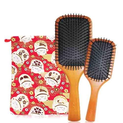 AVEDA 木質按摩梳大+小節慶限定組-國際航空版
