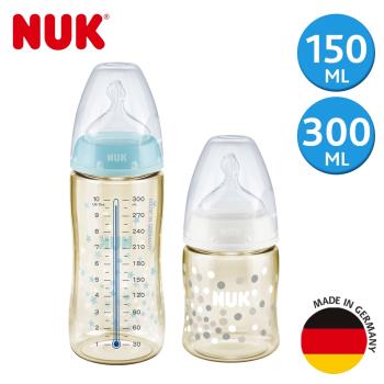 德國NUK-寬口徑PPSU感溫奶瓶300mL+150mL