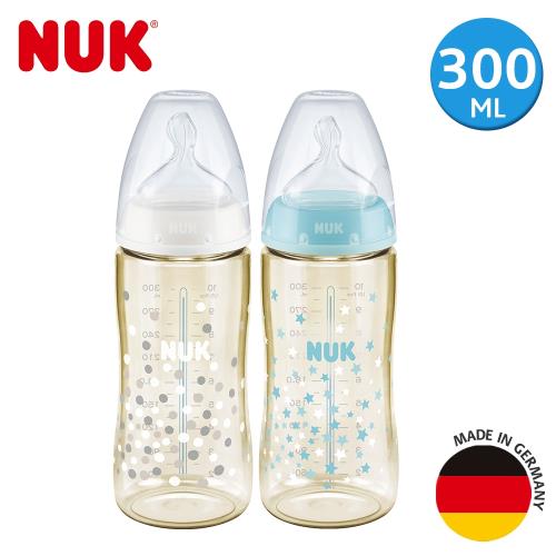 【2入組】德國NUK-寬口徑PPSU感溫奶瓶300mL-顏色隨機出貨