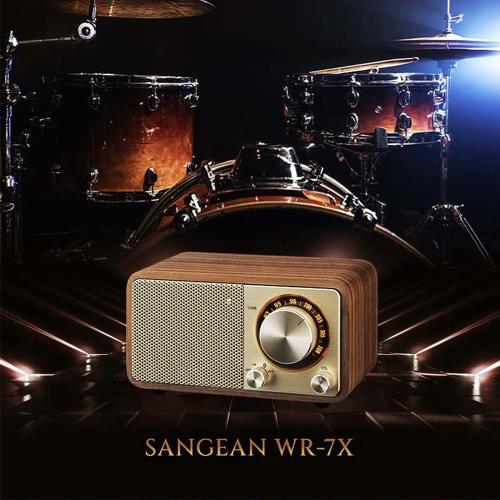 SANGEAN山進 FM / AUX / 藍牙木質收音機 WR7X