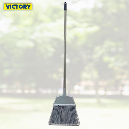 VICTORY-業務用不鏽鋼長柄戶外縫隙長刷毛掃把(1支)#1026018