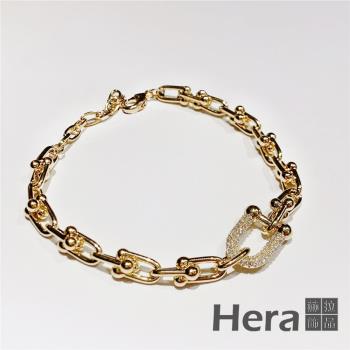 Hera 赫拉 潮流金屬拼接鑽石手鍊 H110120305