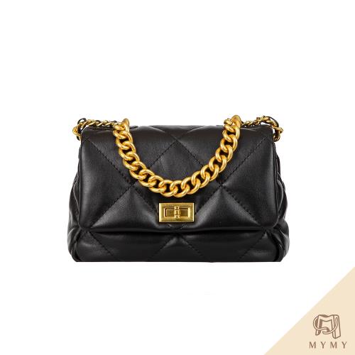 MYMY 低調奢華 手提斜揹金鍊包 (小羊皮)