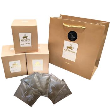 [義大利PARANA]精品咖啡新鮮烘焙 金牌獎濃縮咖啡粉濾掛包 10包/盒x3盒+禮品袋