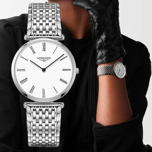 LONGINES 浪琴 嘉嵐系列 超薄魅力石英腕錶 L47554116 / 36mm