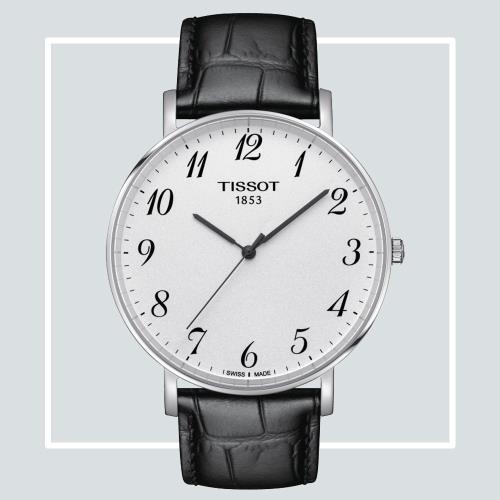 TISSOT天梭 簡約經典皮革腕錶/42mm/T1096101603200