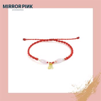 【MIRROR 皇宣緣】小蒼蠅翡翠蠟線手鍊