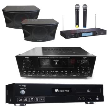 金嗓 CPX-900 F1 點歌機4TB+SAK-5888擴大機+TR-9688無線麥克風+AV MUSICAL KS-10PRO喇叭
