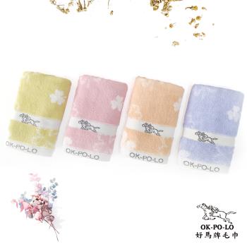 【OKPOLO】台灣製造厚磅幸運草毛巾*4+銀離子浪紋毛巾*4(吸水厚實柔順)-型錄