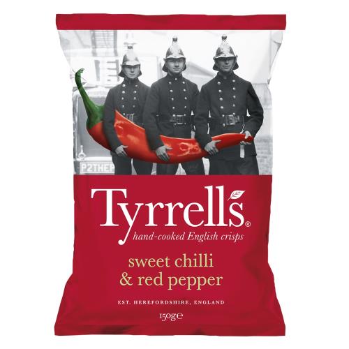 【Tyrrells泰勒思】英國洋芋片150g-甜椒及紅辣椒