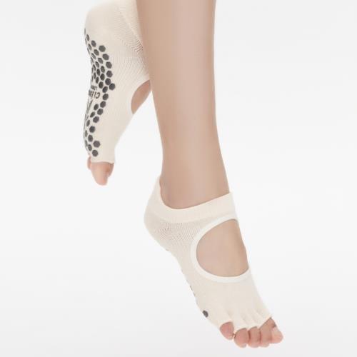 [Clesign] Toe Grip Socks 瑜珈露趾襪 - Beige(瑜珈襪、止滑襪)