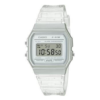 【CASIO 卡西歐】果凍材質系列-學生指定款(F-91WS-7)