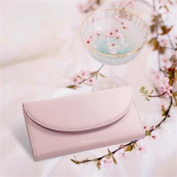 【Premium Authentic】PA暮．甜醺真皮長夾(附彩盒)-櫻粉色