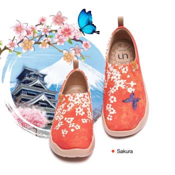 uin西班牙原創設計 女鞋 櫻之語彩繪休閒鞋W9101005