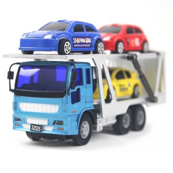 寶盟 模擬磨輪動力車系列-拖車加三臺跑車組合