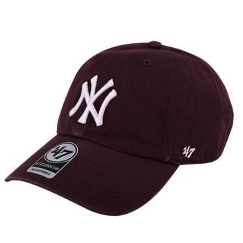 NEW ERA - 洋基 白繡線 NY 第47章品牌棒球帽 (暗紫)
