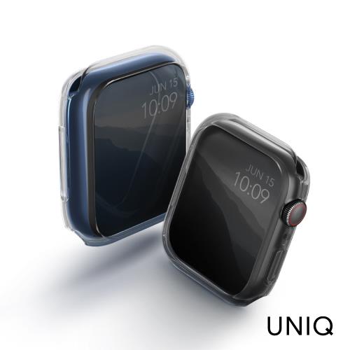 UNIQ Apple Watch 9/8/7 45mm Glase 輕薄透明防撞保護框 (2入透明+透黑)