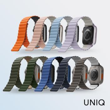 UNIQ Apple Watch 42/44/45/49mm Revix 雙色防水矽膠磁吸錶帶