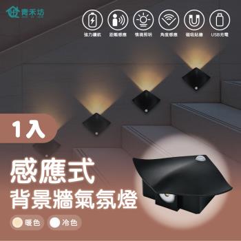 【青禾坊】 感應式背景牆氣氛燈-1入 (洗牆燈 感應燈 情境燈 背景燈 氛圍燈)