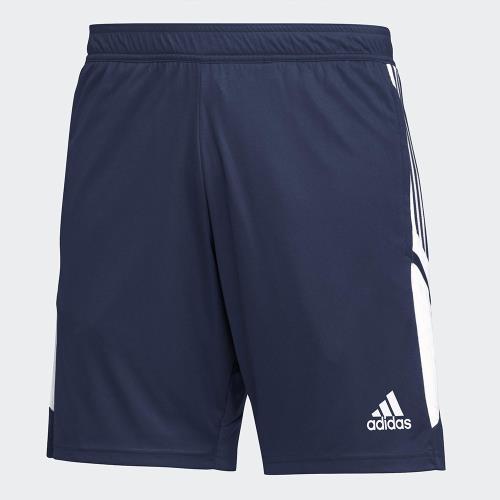 Adidas Condivo 22 男裝 短褲 訓練 足球 吸濕排汗 拼接網布 拉鍊口袋 藍【運動世界】HA6284