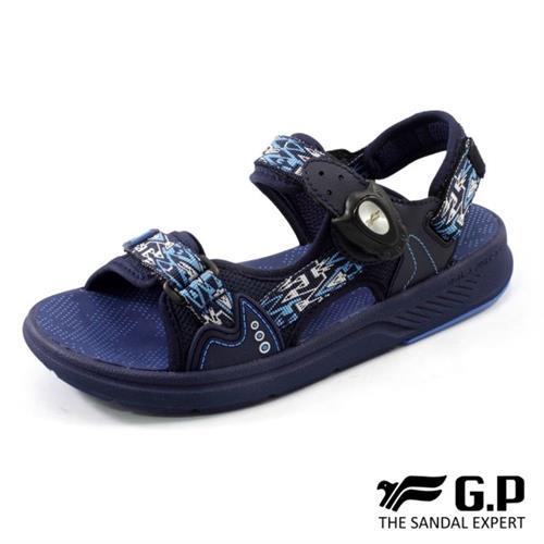 G.P 兒童柔軟織帶綿綿鞋G0725B-藍色(SIZE:31-35 共二色) GP
