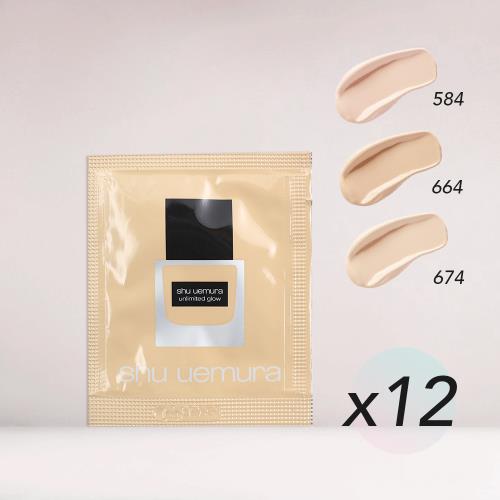 shu uemura 植村秀 無極限光澤水粉底1ml 體驗包x12入 (多色可選)