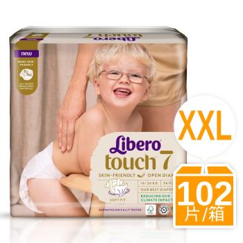 麗貝樂 Touch嬰兒紙尿褲7號(XXL-34片x3包/箱)新升級