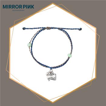 【MIRROR 皇宣緣】羊舞豐收翡翠蠟線手鍊