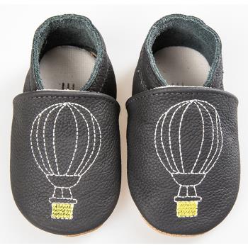 【BABY:MAMI】真皮手工寶寶學步鞋 (#23 熱氣球） 12-18M/18-24M 止滑軟Ｑ膠底