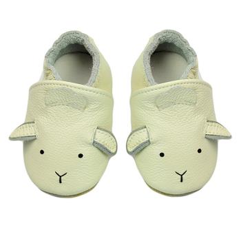 【BABY:MAMI】真皮手工寶寶學步鞋 (#4 小綿羊） 12-18M/18-24M 止滑軟Ｑ膠底