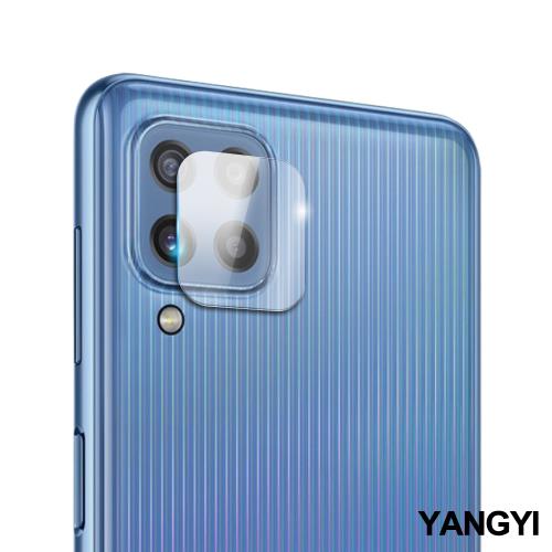 YANGYI揚邑-Samsung Galaxy M32 4G 防爆防刮弧邊 9H鏡頭鋼化玻璃膜保護貼