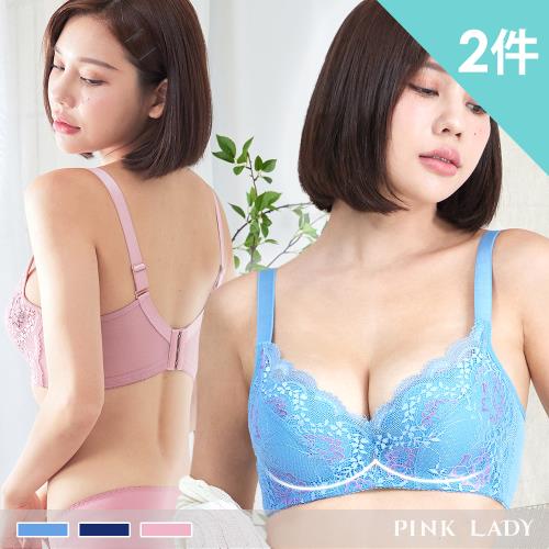 【PINK LADY】B罩杯軟鋼圈 深V集中海洋桔梗 單件內衣 6182 (兩件組)