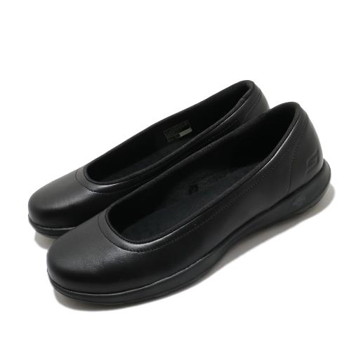 Skechers 休閒鞋 Go Walk Lite-Finest 女鞋 上班族 輕量 好穿脫 皮革鞋面 黑 16371BBK [ACS 跨運動]