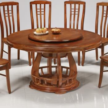 MUNA 3258型4.86尺實木圓餐桌(不含椅)(附轉盤)