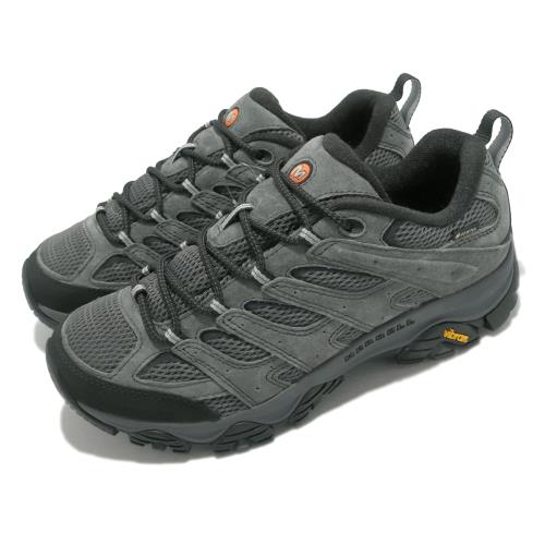 Merrell 戶外鞋 Moab 3 GTX 男鞋 灰 黑 Gore-Tex 防水 避震 黃金大底 真皮 ML035799 [ACS 跨運動]