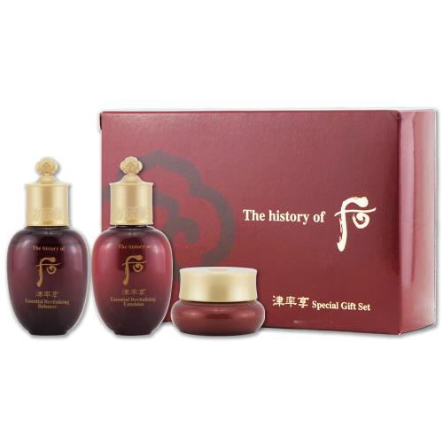 【WHOO 后】津率享美顏3件組（天氣丹津率享滋養液 20ml + 天氣丹津率享乳液 20ml + 天氣丹津率享滋養膏 4ml）