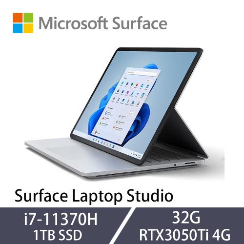 Microsoft 微軟 Surface Laptop Studio 14吋 i7-11370H/32G/1TB/RTX3050Ti/Win11 白金