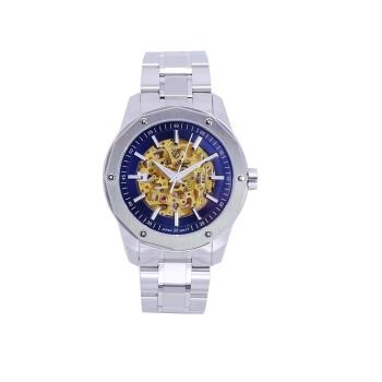 Olym Pianus 奧柏表 工藝雕琢的極致鏤空造型機械式腕錶-銀+藍-9926-4AGS