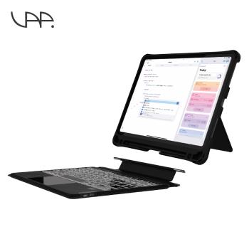 【VAP】iPad專用藍牙鍵盤 七彩背光款+二合一防摔支架殼 (含觸控板)