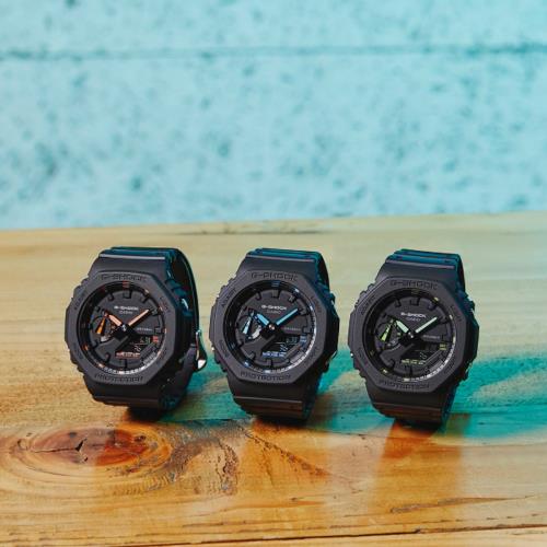 CASIO G-SHOCK 霓虹綠雙顯腕錶GA-2100-1A3 