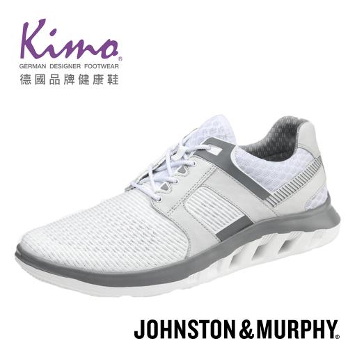Kimo德國品牌健康鞋-J&M 軟牛皮輕量彈力休閒鞋 男鞋 (米白 25-3778)