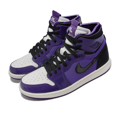 Nike 休閒鞋 Wmns Air Jordan 1 Zoom Air CMFT 女鞋 紫黑 高筒 漆皮 CT0979-505 [ACS 跨運動]