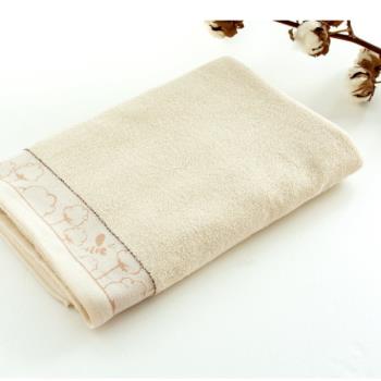 【台灣興隆毛巾】有機棉 蜜蜂棉花緞條浴巾 單條浴巾組