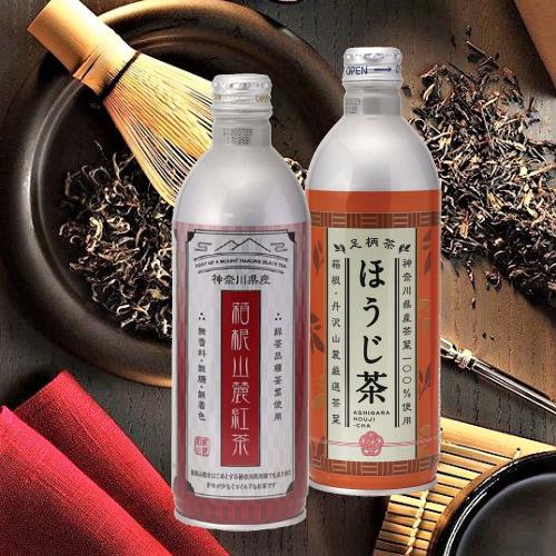 箱根/丹沢山麓足柄茶鋁罐(紅茶+日式焙茶/24瓶合購組)