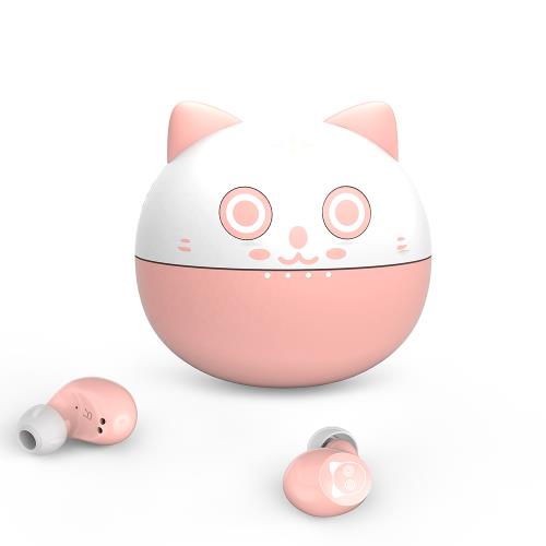 【Jinpei 錦沛】 粉紅貓 無線藍牙耳機 入耳式藍牙5.0 JE-05B